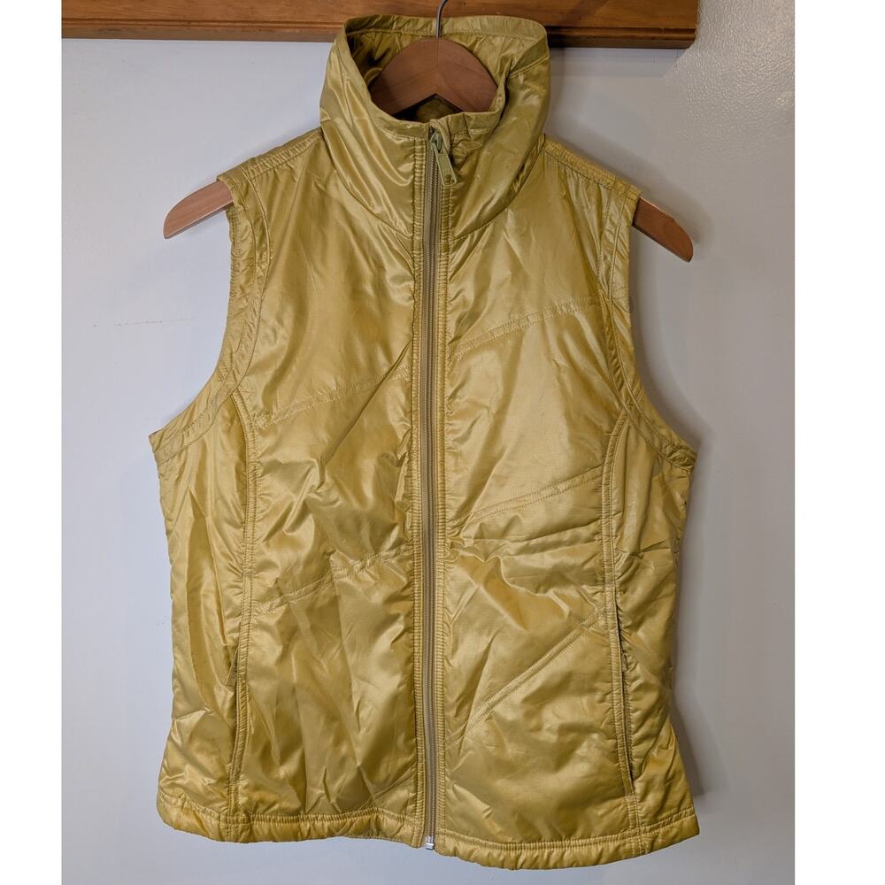 Columbia Sportswear Women's Gold Yellow Quilted Puffer Vest Zip Medium